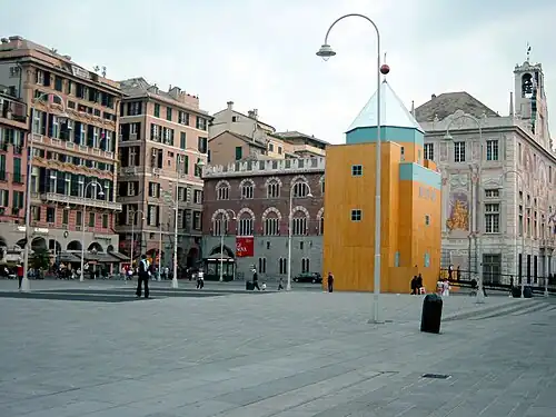 Installation artistique à l'occasion des événements de Gênes 2004