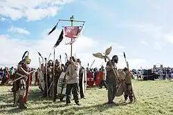 Troupe de reconstitution gauloise en démonstration lors des Arverniales 2017