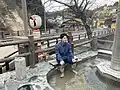 Ashiyu à Tsuchiyu Onsen&nbsp;(en).