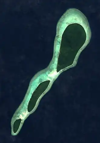 Les Asia Islands&nbsp;(en)Asia Islands, avec de la plus grande à la plus petite: Fani, Igi et Miarin