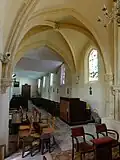 Chapelle latérale nord, vue vers l'ouest.