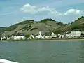 Assmannshausen au printemps (vue d'un bateau)