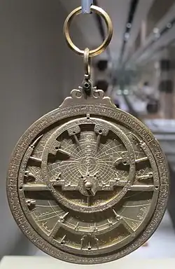 Astrolabe ibérique de ahmad ibn Muhammad al-Naqqash, de 1080.
