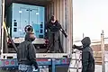 Système de déluge d'eau dans son camion de transport, ayant empêché le décollage du lanceur le 7 août 2020.