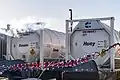 Camions transportant les ergols du lanceur