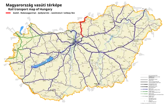 Image illustrative de l’article Ligne d'Aszód à Ipolytarnóc par Balassagyarmat