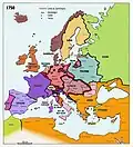 L'Europe en 1750.