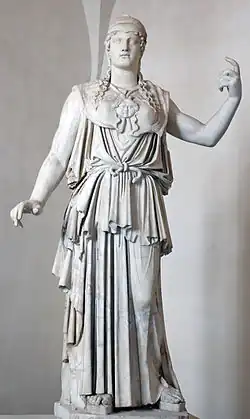 Athéna Parthénos du palais Altemps (avec quelques restaurations du XVIIe&nbsp;siècle).