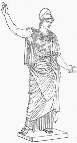 Dessin de la statue en pied