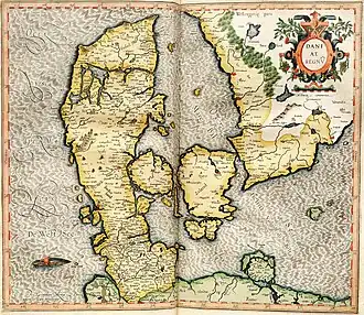 Carte du Danemark.
