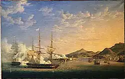 Attaque et prise du fort de l'Île Verte (musée national des châteaux de Versailles et de Trianon)