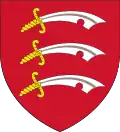 Armes imaginaires de l'Essex (les trois scramasaxes sont parlants).