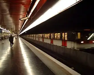Le quai de la gare en 2005.