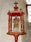 Bâton de confrérie : saint Vincent.
