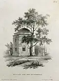 Mausolée turc près de Binarhissar, lithographie dans Album d'un voyage en Turquie