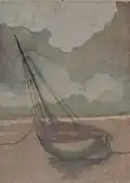 Marée basse à La Panne (150x210)