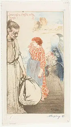 Lavandières (1894), vernis mou et aquatinte, Cleveland Museum of Art.