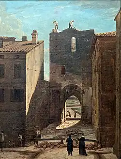 Démolition de la porte Montoulieu par Félix Saurine