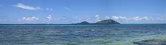 Vue d'Aukena depuis Mangareva.