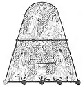 Dessin de l'aumônière de Thibaud IV.