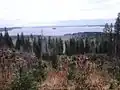 Asikkalanselkä dans le lac Päijänne, où commence le tunnel..