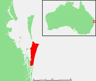 Localisation de l'île.