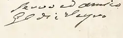 signature de Gian Carlo Di Negro