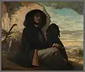 Autoportrait au chien noir (1842).