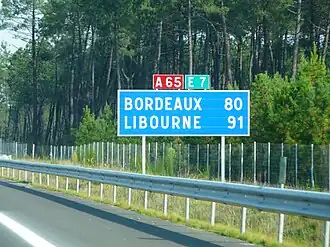 Cartouche E41 E7 accompagné d'un E42 A65, sur panneau D61b.