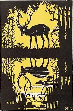 Le Cerf se voyant dans l'eau.