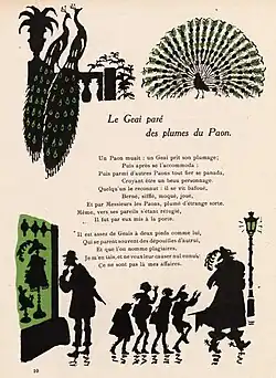 Le Geai paré des plumes du paon.