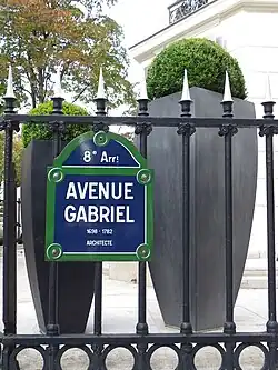 Plaque de rue.