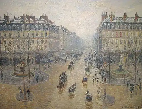 Avenue de l'Opéra, effet de neige le matin,musée Pouckine, Moscou.