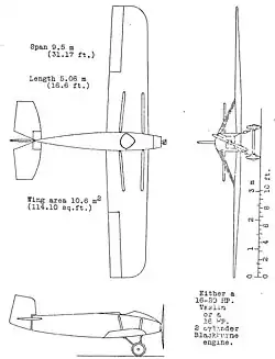 Description de l'image Avia BH-16 3-view NACA-TM-301.jpg.