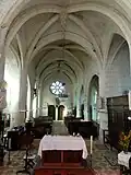 Croisée du transept, vue vers l'ouest.