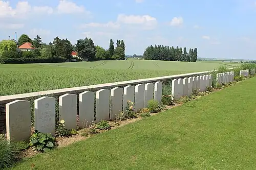 Les 57 tombes de soldats allemands.