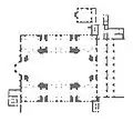 Le plan "intermédiaire" complexe de la basilique Sainte-Sophie de Constantinople, VIe&nbsp;siècle, une synthèse des plans précédents.