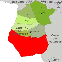 dans la comarque du Valle de Cofrentes.
