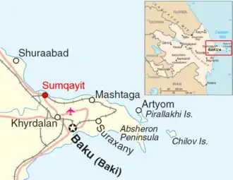 Localisation de l'île à l'est de la péninsule