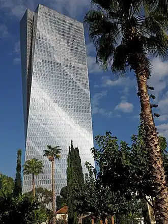 Tour Azrieli Sarona, plus haut gratte-ciel d'Israël (238 m).