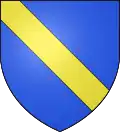 d'azur à la bande d'or