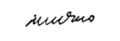 Signature de Bülent Ecevit
