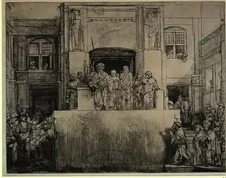 Jésus présenté au peuple, ou l'Ecce Homo en largeur(1655, Rijksmuseum Amsterdam).
