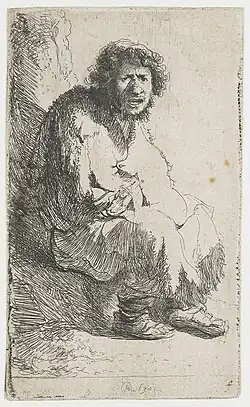 Gueux assis sur une motte de terre(1630, Rijksmuseum Amsterdam).