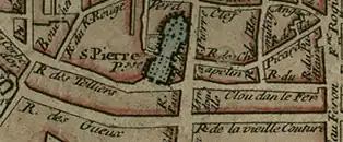 Sur le plan Coutant 1775,