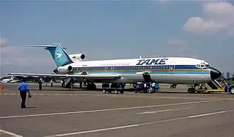 Un Boeing 727-200 de TAME, semblable à celui impliqué dans l'accident