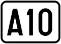 Cartouche signalétique représentant l'A10