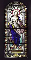 Vitrail. L'Assomption de Marie.
