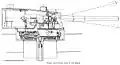 Vue droite d'un canon de 233,7 mm
