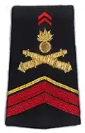 Brigadier du 8e&nbsp;régiment d'artillerie.